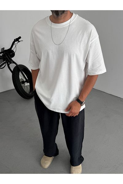 BYBASICMAN White Basic Oversize T-Shirt C-055