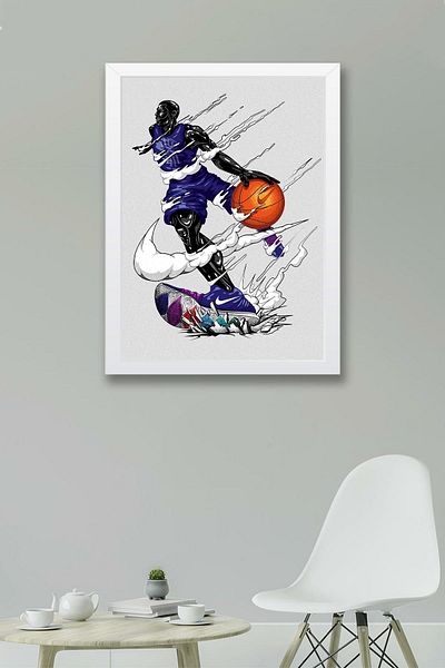Saturn Pictură înrămată Kyrie Irving - Pictură poster NBA de baschet