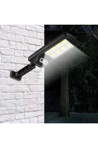 divendi-ro Set 3 x solar street lamps with 8 frames, 30W 160 LED, light and motion sensor