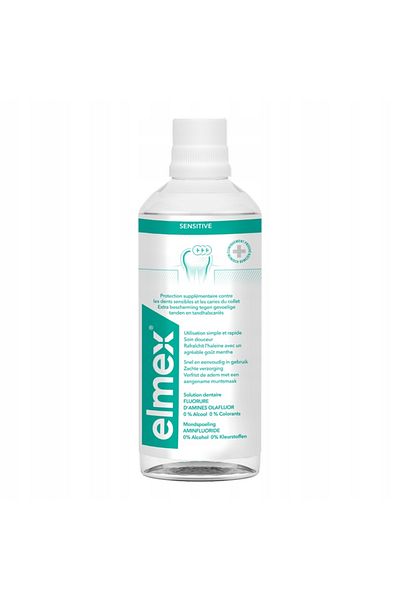 Elmex Apă de gură, Elmex, Sensitive, protejează împotriva sensibilității dentare, fără fluor, 400 ml