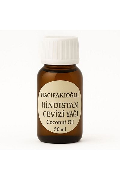HACIFAKIOĞLU Coconut Oil 50 ml Cold Pressed Natural Coconut Oil