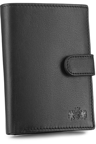 zagatto Men’s wallet, black, genuine leather, 12.7x9.3x3 cm, Fabriano collection, ZG-N4L-F2