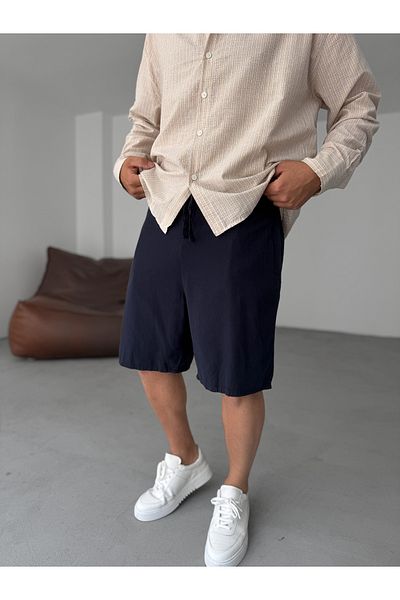 BYBASICMAN Navy Blue Fresh Fabric Basic Shorts Yp-5003