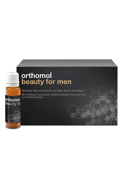 Orthomol Food Supplement, Orthomol, Beauty for Men, for Thin Skin, with Collagen, Hyaluronic Acid, 30 vials