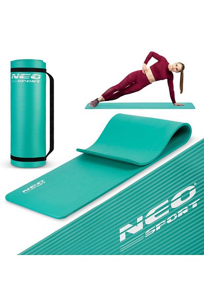 shumee Neo-Sport thick exercise mat 183 x 60 cm - 192301 turquoise