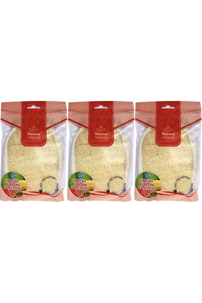 Derma Naturel Loofah Pumpkin Bath and Face Washcloth (15*24cm) Ms-10 (Set of 3)