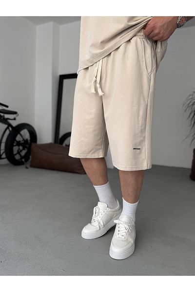 BYBASICMAN Beige Washed Basic Shorts Jj-92