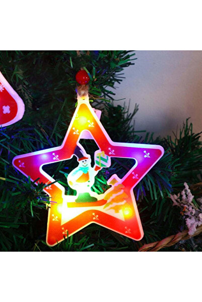 divendi-ro Set de 5 stele luminoase pentru brad de Crăciun sau fereastră, alb...