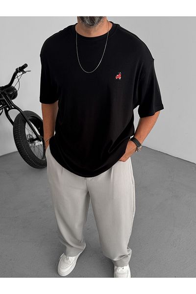 BYBASICMAN Black Scooter Printed T-Shirt C-113