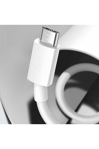 Baseus USB data cable, Type-C, 2.1A, 480Mbps, 1.5m (set of 2) - Baseus (TZCAMZJ-02) - White