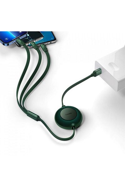 Baseus Retractable Data Cable - Bright Mirror 2 (CAMJ010006) - Green