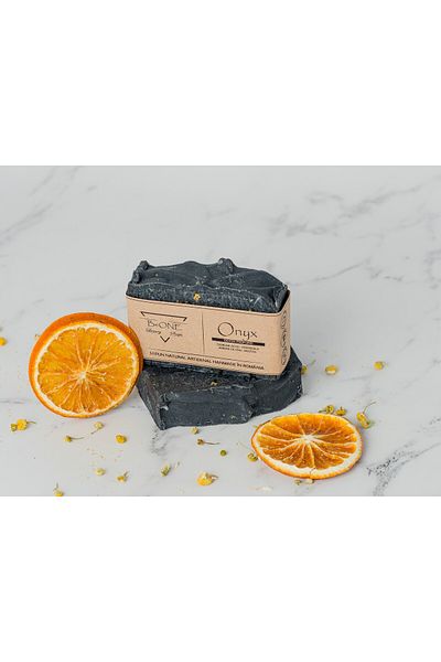 BeOne Cosmetics Onyx - deeply detoxifying, anti-acne handmade soap with activated charcoal