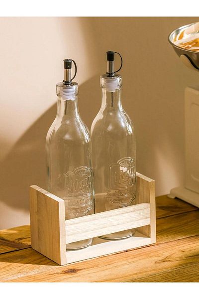 LC Waikiki Lcw Home Oil Pot Set with Stand 2 Pieces 450 ml (S5)