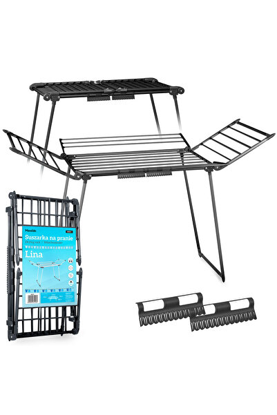 shumee Uscător de rufe pliabil Lina 22 m negru