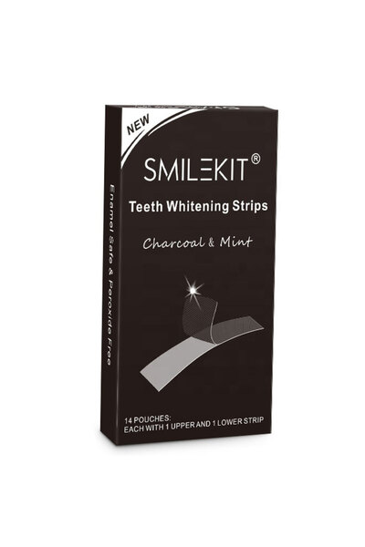 ivismile Cutie 14x Plicuri, Benzi de albire a dinților, Smilekit din cărbune activ, fără peroxid