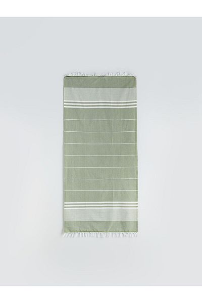 LC Waikiki Green Stripe Patterned Men's Peshtamal Towel