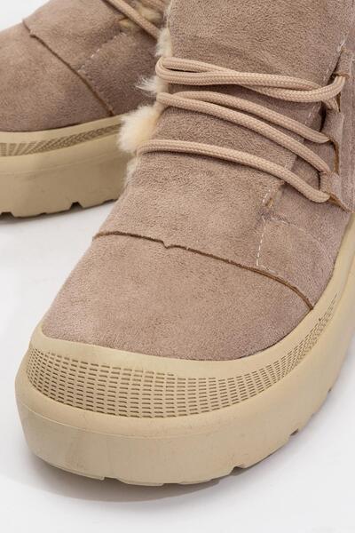 CCWAY AYAKKABI Γυναικείες Μπότες με Γούνα Εσωτερικά VİZON