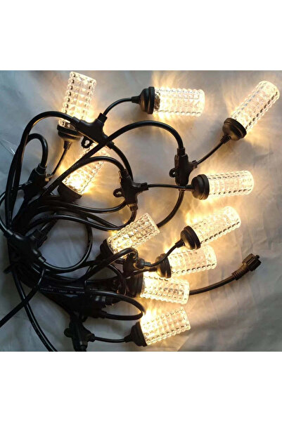 divendi-ro Ghirlandă de iluminat exterior, 10 becuri LED, IP44, lumină albă c...