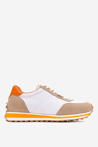 Dericlub Deri̇club Men's Thick Sole Lace-Up Casual Shoes Real Suede Leather Cr 2711 Suede Beige