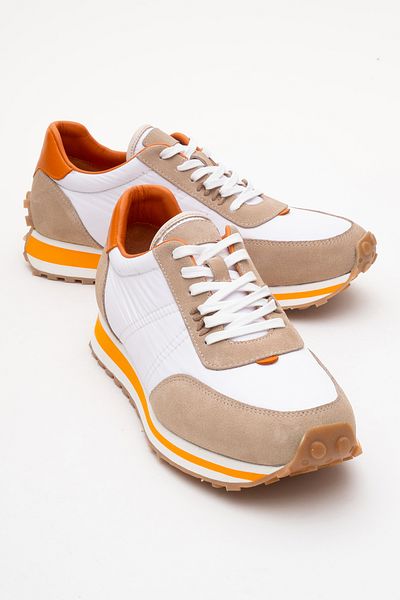 Dericlub Deri̇club Men's Thick Sole Lace-Up Casual Shoes Real Suede Leather Cr 2711 Suede Beige