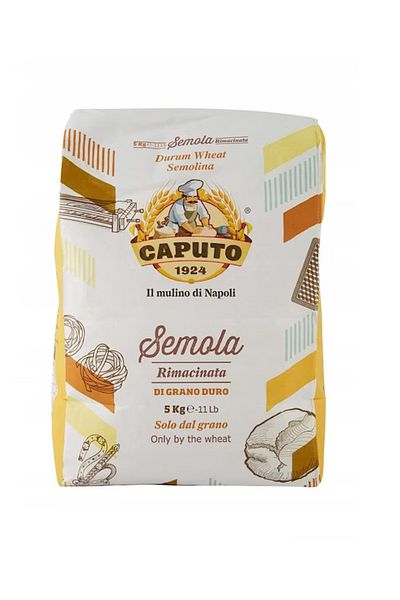 CAPUTO Faina de grau "Durum Wheat Semolina/Re-milled", Caputo, 5 Kg
