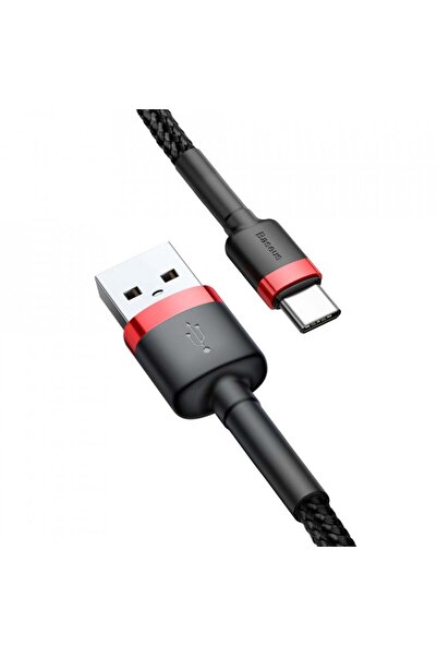 Baseus USB Type-C Data Cable, 3A, 0.5m - (CATKLF-A91) - Black / Red