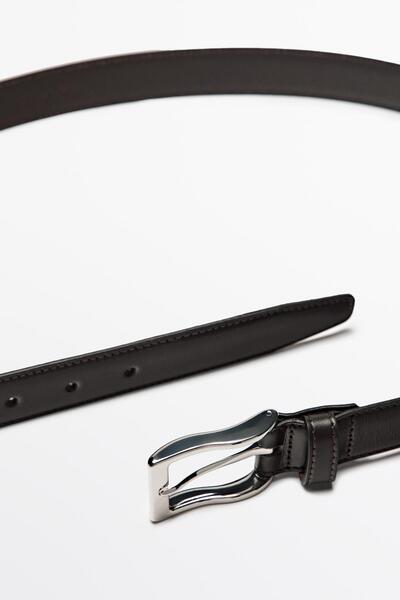 Massimo Dutti Dikişli smart napa deri kemer