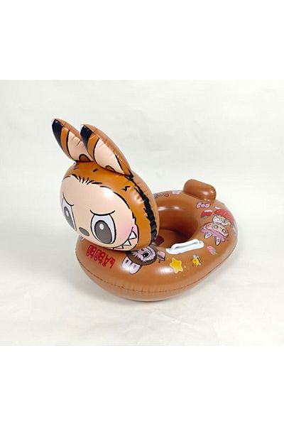 BaoBao Inflatable children's ring Baobao 70x65 cm 3D bunny brown/blue, with seat and side handles