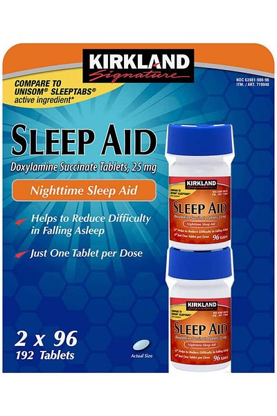 Kirkland Signature Supliment, Kirkland Signature, SleepAid, Tratament pentru insomnie, Succinat de doxilamină, 192 TB