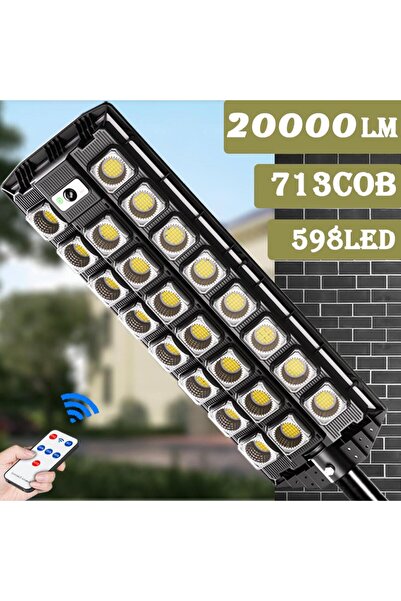 divendi-ro Lampă stradală solară cu 23 LED-uri COB, senzor de mișcare și telecomandă, protecție IP65, neagră