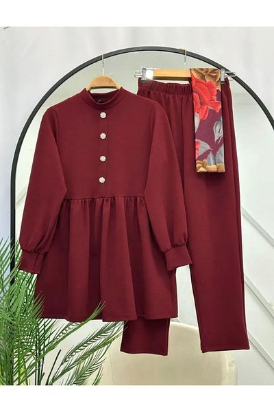 YILMAZBARMAZ Women's Double Skirt Ruffle Suit