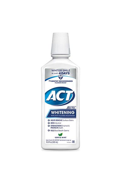 Act Apă de gură, ACT, Albire, Efect de albire a dinților, Fără coloranți, Fără alcool, 500 ml