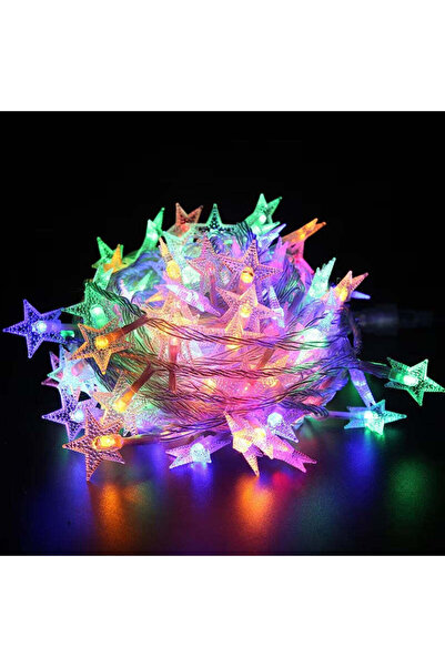 divendi-ro Set de 2 corpuri de iluminat LED RGB, cu 50 de stele, 2x5m, 2x50 L...