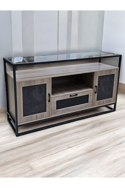 DEC22 Modern buffet cabinet with a unique design, size 140 cm, in different colors