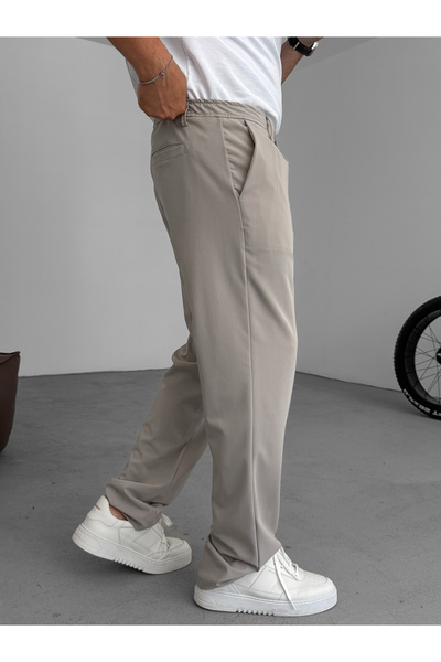BYBASICMAN Taş Pileli Likralı Baggy Pantolon YP-5005