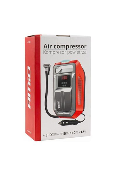 AMIO Compresor digital 12V 120W cu lanterna si display LCD