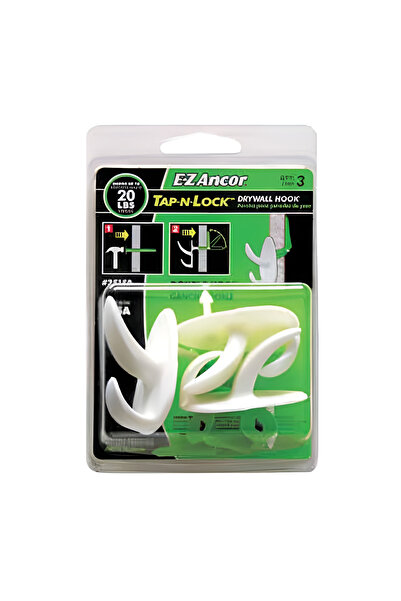 Ez-ancor مرساة من 3 قطع ودبوس خطاف مزدوج أبيض