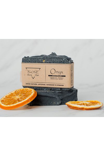 BeOne Cosmetics Onyx - deeply detoxifying, anti-acne handmade soap with activated charcoal