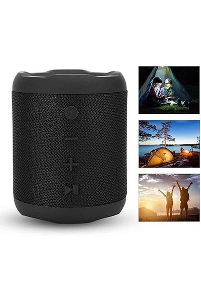 divendi-ro Boxă portabilă 360°, Bluetooth, radio FM wireless, slot card MicroSD, IPX6, baterie 1200mAh, negru
