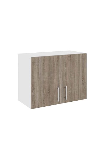 haaus.ro Corp Superior Hota haaus Karo, Stejar Sonoma Inchis/Alb, 60 x 30 x 45 cm