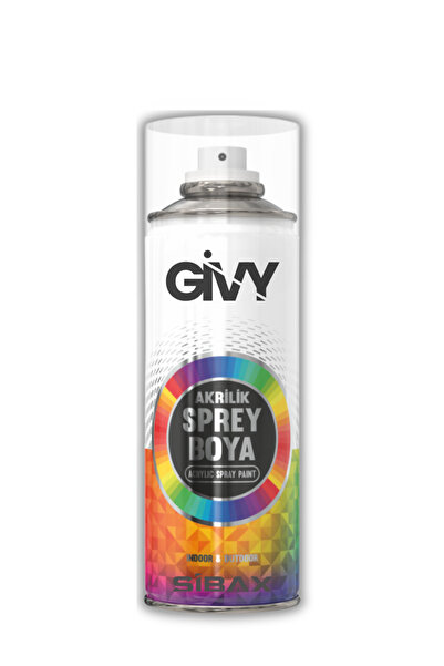 GİVY Akrilik Sprey Boya Parlak Beyaz RAL 9010 400 ml