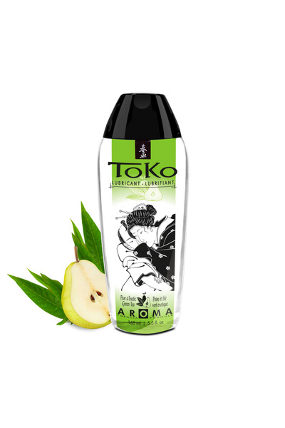 Shunga Lubrifiant Intim Toko Aroma, 165ml, Pere și Ceai Verde Exotic
