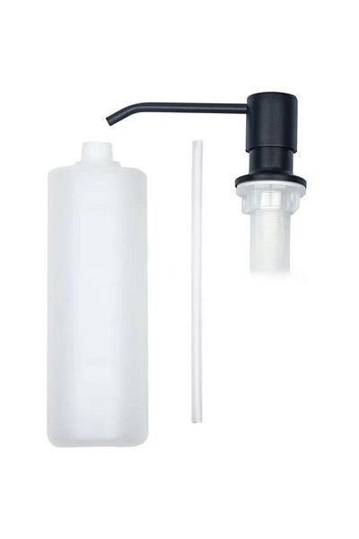 Aptel Dozator detergent vase, special pentru chiuveta, plastic, negru, 300 ml