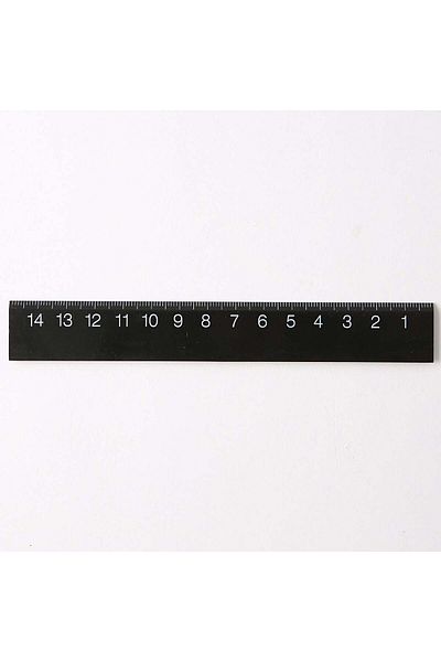 Muji Double Sided Scale Ruler, 15 cm, Black