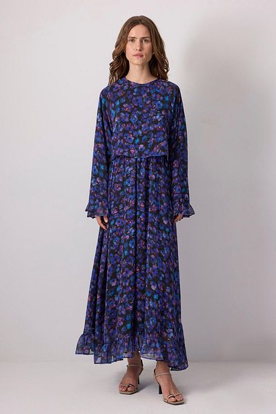 Touché Privé FLOWER PATTERNED CHIFFON DRESS