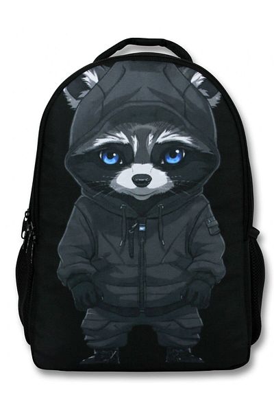 ÜMİT ÇANTA Hope Bag Boys' School Backpack - Raccoon - Black - 5103 (7 Years and Above)