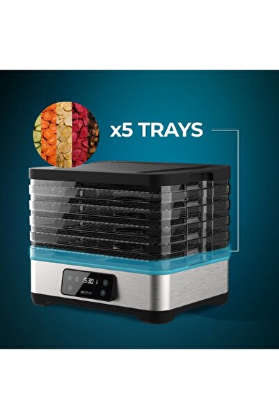CECOTEC Deshidrator alimente, Cecotec VitaDry Pro, 5 tăvi, 300W