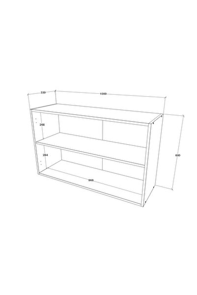 haaus.ro Corp Superior haaus Oran, 2 Usi, Alb, 100 x 33 x 60 εκ.