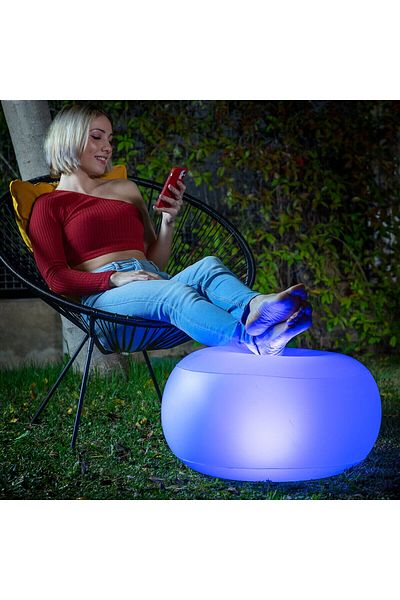 InnovaGoods Inflatable chair, InnovaGoods, multicolor LED, remote control