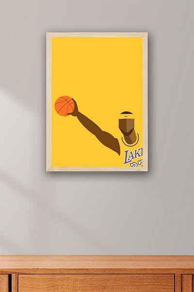 Saturn Lebron James Framed Painting - Basketball Nba Poster Painting